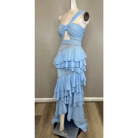 Michael Costello x REVOLVE Ariella Maxi Dress in Baby Blue Size XXS $358 - Picture 6 of 12